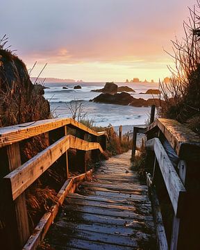 Sur la plage sur fernlichtsicht