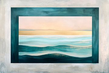 Harmonious coastal tranquillity in a play of colours by Poster Art Shop