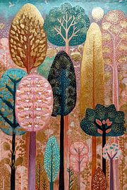 Tree landscape | Vibrant Nature's Embrace by Flower Studio