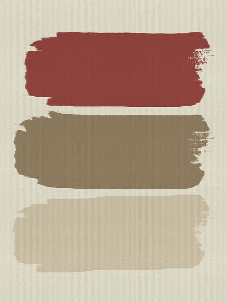 Minimalistische abstracte penseelstreken in zachte pasteltinten I van Abstract Minimalist Art