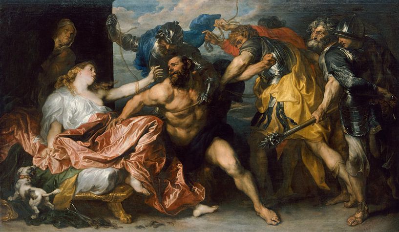 Samson und Delilah, Anthony van Dyck. von Meisterhafte Meister