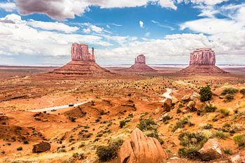 beroemde zicht op de Monument Valley