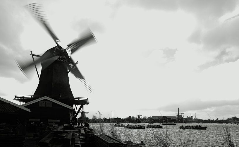 Wind über Zaandam von Eric de Haan