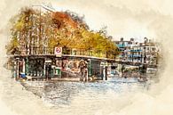 Brücke in Amsterdam (Kunst) von Art by Jeronimo Miniaturansicht