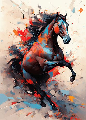 Abstract Paardenportret