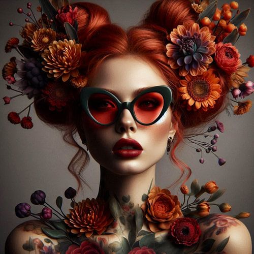 Voir mes fleurs et mes lunettes vintage