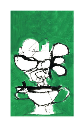 Abstract groene bloemen