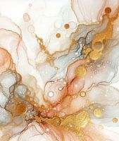 Abstract in pink and gold. ( 2 )