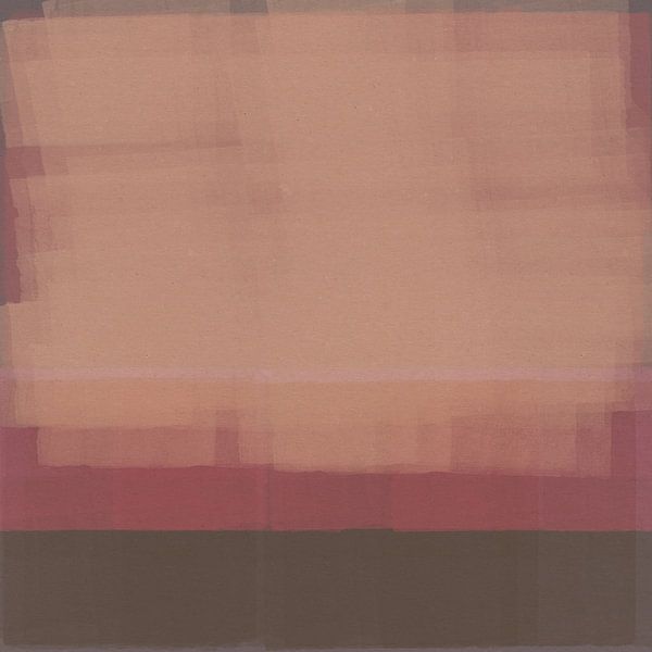 Rosa und braun. Abstrakte bunte Malerei inspiriert von Mark Rothko von Dina Dankers
