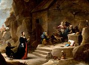 Die Versuchung des Heiligen Antonius, David Teniers II von Meisterhafte Meister Miniaturansicht