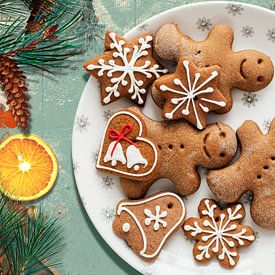 Still Life with Christmas Cookies by Marja van den Hurk