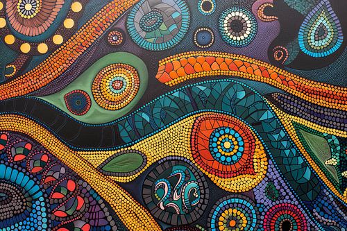 abstracct digitaal schilderij