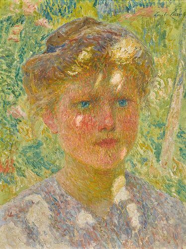 Jong meisje met blond haar, Emile Claus