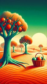 An apple tree in the desert by Tatjana Korneeva