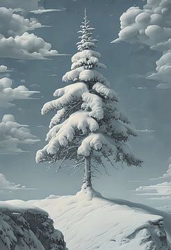 Dans le nord sauvage, un pin se dresse...