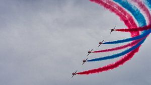 RAF Red Arrows Demonstrationsteam in der Gänseformation