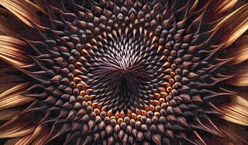Symmetry of the sun - flower centre by Sabine Wagner