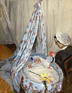 de wieg, Camille met de Artist's Zoon Jean, Claude Monet