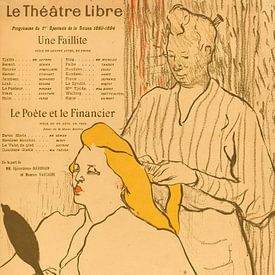 De Kapper, Programma voor de Theatre Libre, Henri de Toulouse-Lautrec van Liszt Collection