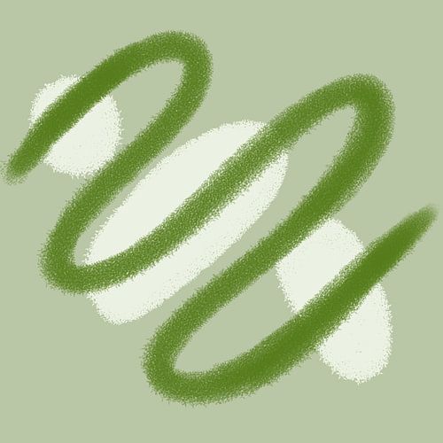 Abstract green shape