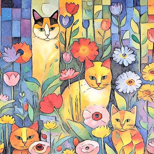 Katten #1 van zam art