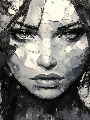 Modernes abstraktes Porträt