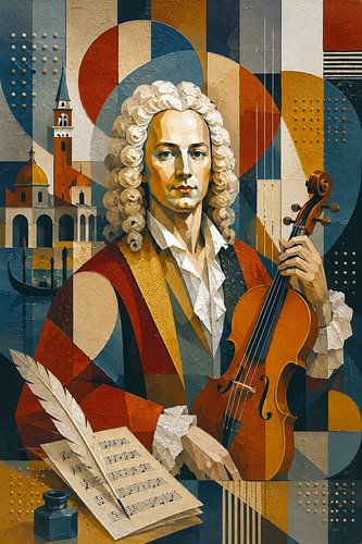 A painting of the Italian composer and violinist Antonio Vivaldi.