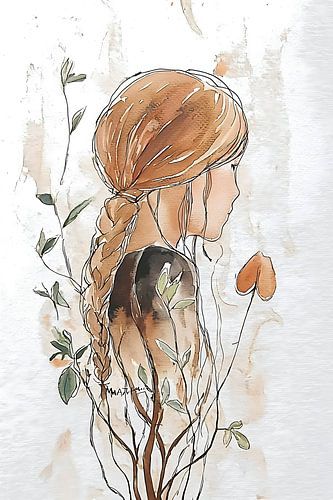 girl woven with earth