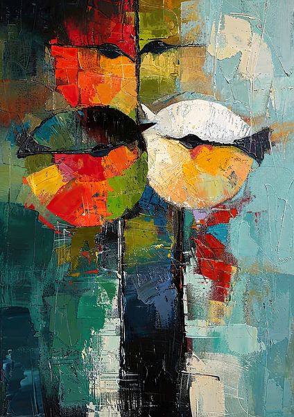 Bird Abstract Work by Abstract Painting