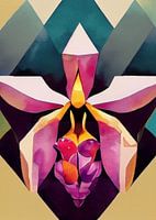 1920 Art Deco Orchidee - Bloemige geometrie