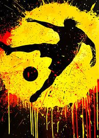 Silhouette lors du tir de sepak takraw