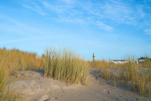Duinen op het strand van Warnemünde aan de Oostzee
