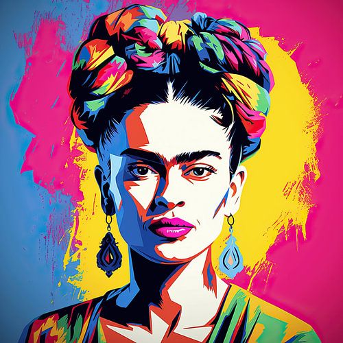 Porträt Frida - Frida Pop Art