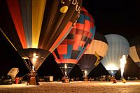 nightglow in inzell met hotairballoons