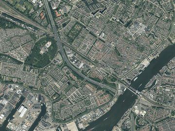 Luchtfoto van Zwijndrecht van Maps Are Art