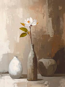 Simple still life in earth tones by Studio Pieternel