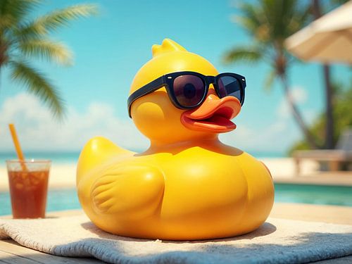 Sunbathing by the pool