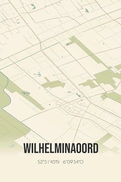 Vintage landkaart van Wilhelminaoord (Drenthe) van Rezona