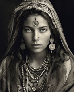 Kunstporträt "Berbermädchen" von Carla Van Iersel