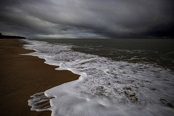 La côte de Breskens lors d'une journée venteuse.