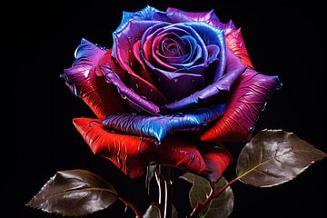Kleurrijke roos van Hans-Jürgen Flaswinkel
