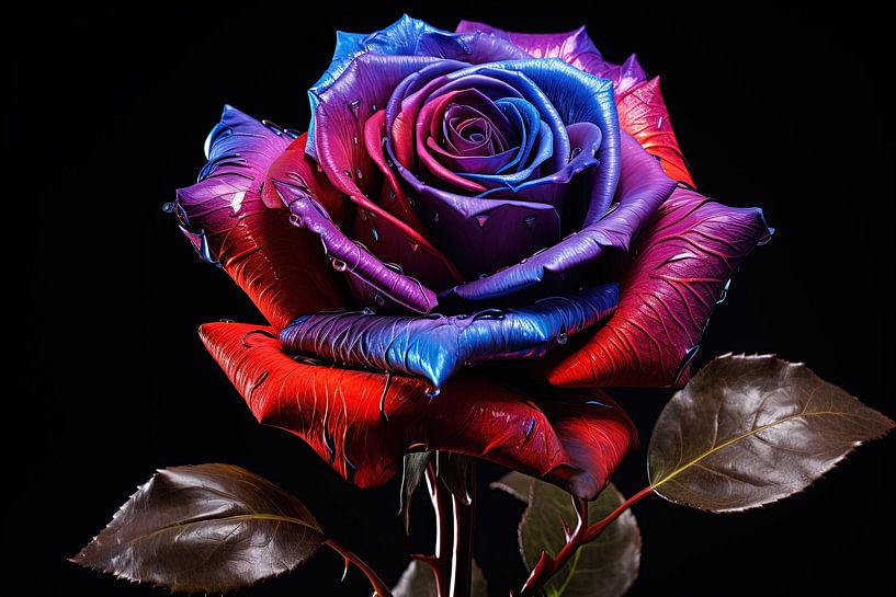 farbenfrohe Rose von Hans-Jürgen Flaswinkel