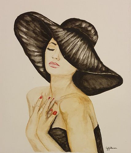 Dame met Zwarte Hoed