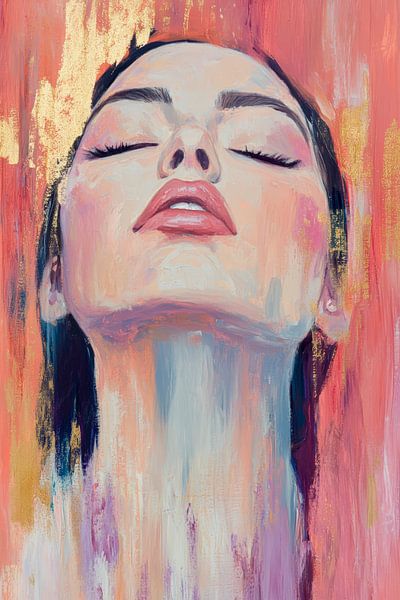 Feminines Portrait in Pastellfarben von Poster Art Shop
