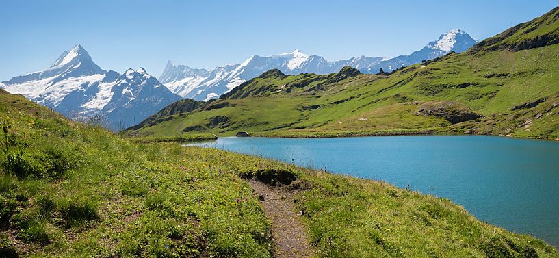 Bernese alps view from lake Bachalpsee, switzerland by SusaZoom