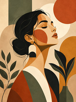 Elegant Bohemian Abstract Portrait