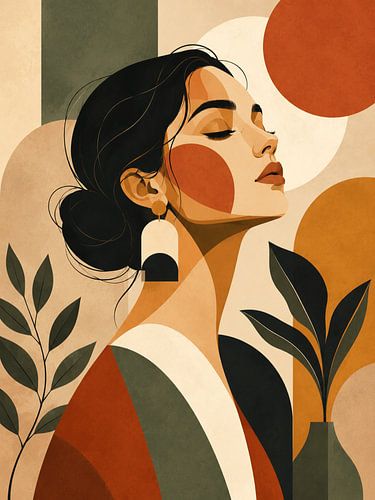 Elegant, Boheems, abstract portret