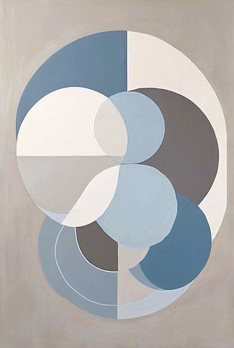 Geometrische vormen in zachte kleuren