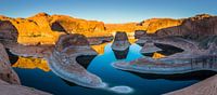 Panorama Reflection Canyon, Lake Powell, Utah von Henk Meijer Photography Miniaturansicht