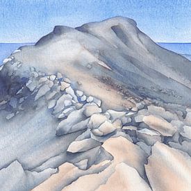 Bergtoppen aan de Middellandse Zeekust van Adriana Mueller